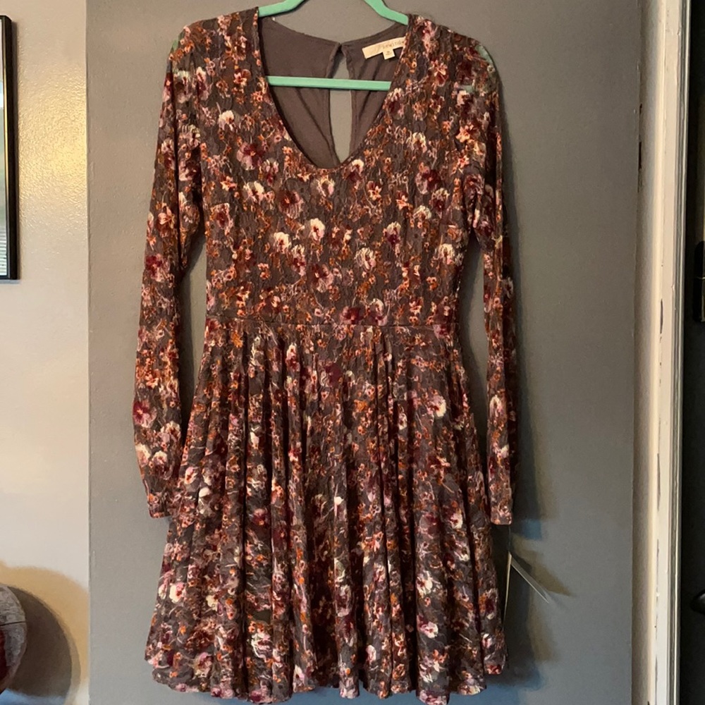 Floral long sleeve dress